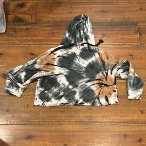 Vintage Havana Tie-Dye Hoodie - Black, White, Orange